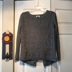 Comfy sweater, half open back